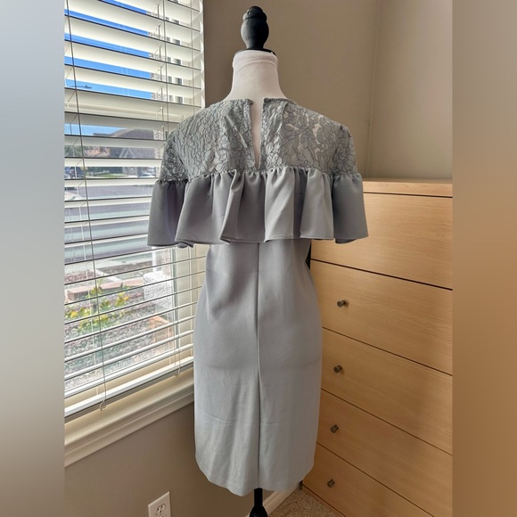 H&M Gray Lace Ruffle Dress-0004 - Picture 3 of 4